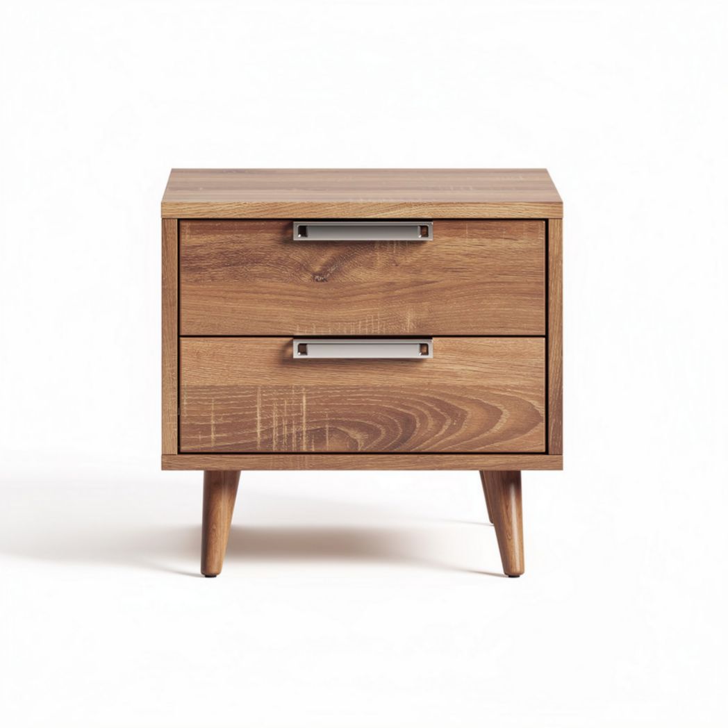 Table de chevet en bois avec deux tiroirs dimensions 50 x 40 x 45cm