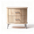 Table de chevet en bois clair avec deux tiroirs dimensions 50 x 40 x 45cm