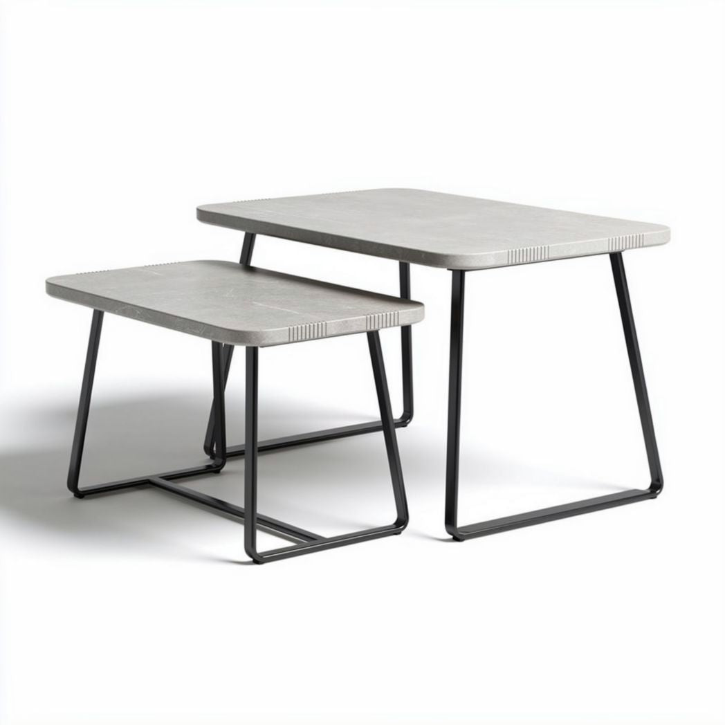 Table d’appoint en marbre blanc et bois de chêne clair 60 x 60 x 45cm