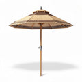 Parasol en bambou avec toile en paille pour jardin 200 x 200 x 250 cm