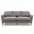 Canapé en tissu gris avec accoudoirs et pieds en bois 200 x 85 x 80cm